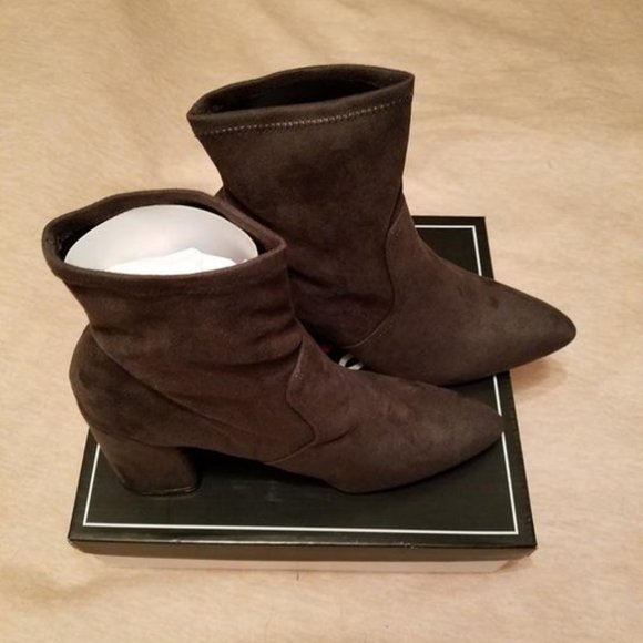 Charcoal Sock Bootie Sz10 Qupid - Picture 5 of 6